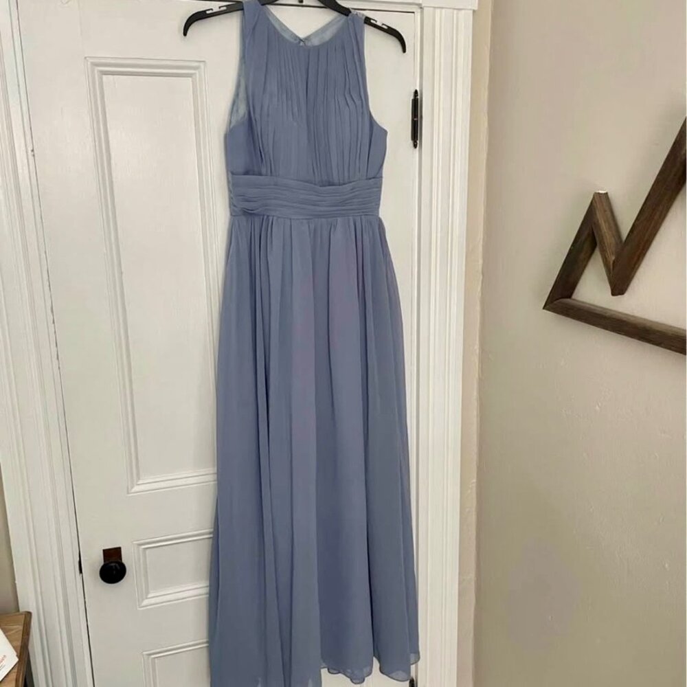 Dusty blue bridesmaide Dress